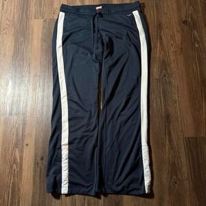 Nike The Athletic Dept.‎ Mens XL Blue Track Pants White Stripe Snap Bottom